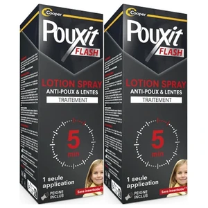 Comparateur de prix : Pouxit Flash Anti-Poux et Lentes Spray Lot de 2 x 150 ml Offre Spéciale