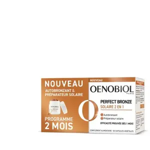Comparateur de prix : Oenobiol Perfect Bronze Solaire 2 en 1 2x30 Capsules