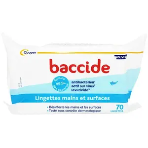 Baccide Lingettes Mains et Surfaces 70 lingettes pas cher