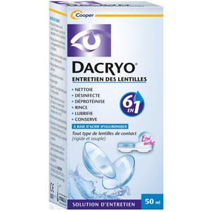 Comparateur de prix : COOPER Dacryo Solution d'entretien des lentilles flacon 50ml