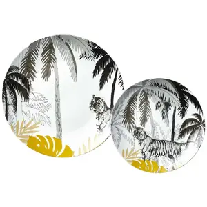 Service 12 pièces en porcelaine PALMITO pas cher