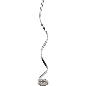 Lampadaire 150 cm FLAME coloris chrome/blanc pas cher