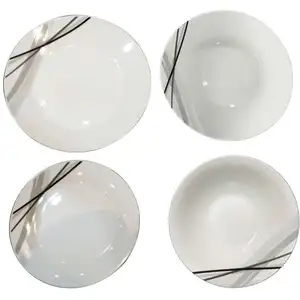 Service 19 pièces en porcelaine PAVIDO coloris blanc pas cher