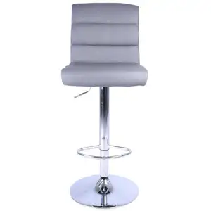 Tabouret de bar CITY coloris blanc/ gris pas cher