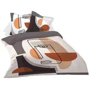 Parure housse de couette 240x260 cm + 2 taies d'oreiller DOGGON pas cher