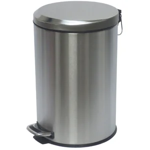 Poubelle à pédale 20 L DUSTY 5 coloris argenté pas cher