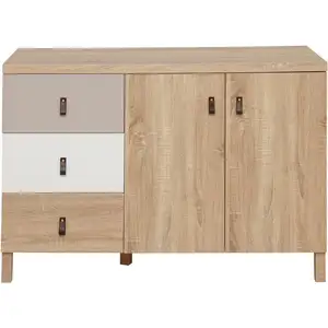 Enfilade 2 portes + 3 tiroirs RICK pas cher