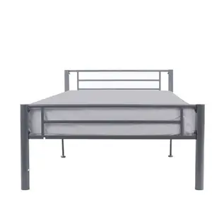Lit simple 90x190 cm OLE coloris gris