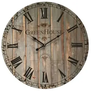 Horloge murale 60 cm GREENHOUSE coloris marronVendu parconforama