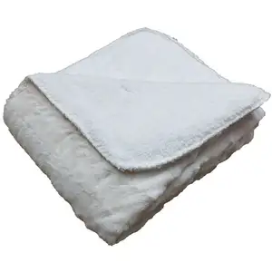 Plaid 180x230 cm BUNNY 2 coloris blanc casséVendu parconforama