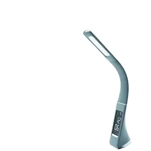 Lampe de bureau led avec horloge et port USB FLEX coloris grisVendu parconforama