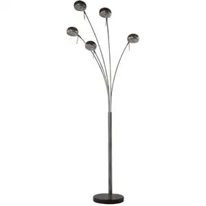 Lampadaire 5 lumières FIARCO coloris noir/ chrome pas cher