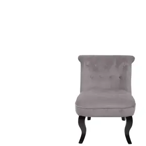Fauteuil crapaud en tissu MARQUIS coloris gris pas cher