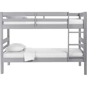Lits superposés 90x190 cm ANDY coloris gris pas cher
