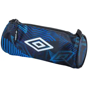 Trousse Ronde Zippée Sport Noir/bleu/blanc