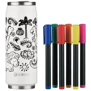 Gourde LES ARTISTES PARIS Creative Color Set Dino mat 500ml pas cher