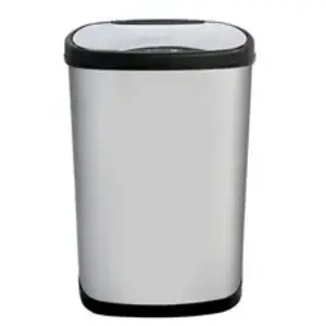Poubelle Temium Auto 50 L Argent et Noir pas cher