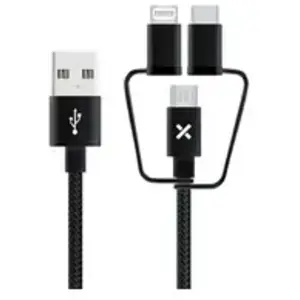 Comparateur de prix : Câble Wefix 3 en 1 pour iPhone/iPad/iPod Noir
