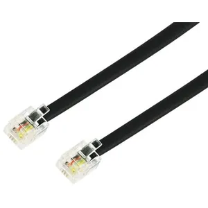 Comparateur de prix : Câble Ethernet RJ-11 mâle vers Ethernet RJ-11 mâle Temium 10 m Noir