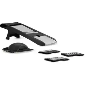 Mandoline 4 lames interchangeables Cooky Noir et Argent