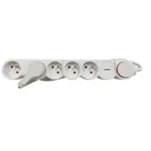Multiprise Parafoudre 5 prises Accsup 1,5 m Blanc pas cher