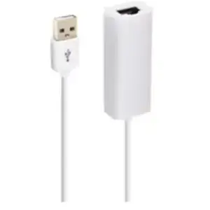 Adaptateur Accsup USB-A vers câble Ethernet RJ45 0,2 m Blanc pas cher
