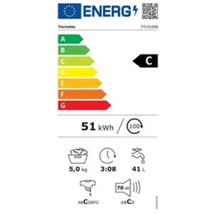 Tecnolec Lave-linge top Tecnolec TTL5100E Blanc pas cher