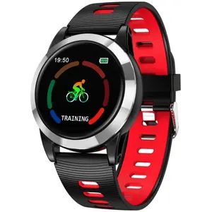 YONIS Montre Connectée Iphone Android Bracelet Cardio 1.3 Pouce Photo à Distance Rouge pas cher