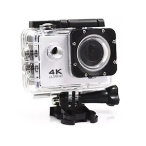 Yonis Caméra Etanche 4K Sport Slow Motion Image 16Mp Wi-Fi HDMI Blanc + Kit Fixation