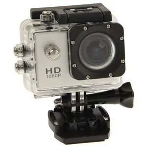 Yonis Caméra Sport Etanche 30M Caméra Action Grand Angle Photos Vidéos HD 1080P Argent + SD 4Go
