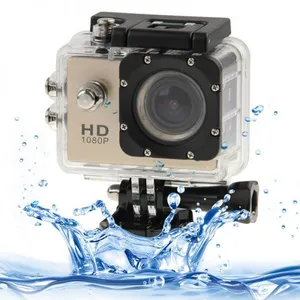 Yonis Camera Embarquée Sport LCD Caisson Etanche Waterproof 12 Mp Full HD 1080P Or