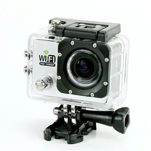 Yonis Camera Embarquée Sports Wi-Fi LCD Caisson Etanche Waterproof 12 Mp Full HD Blanc + SD 64Go