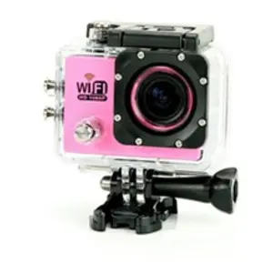 Yonis Camera Embarquée Sports Wi-Fi LCD Caisson Etanche Waterproof 12 Mp Full HD Rose