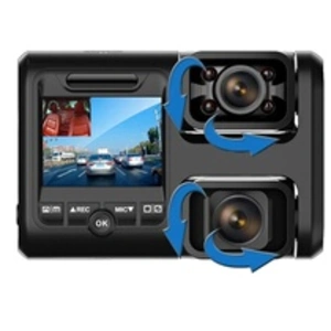 Dashcam Ultra HD 2160P Vision Nocturne 360° GPS WiFi Double Objectif E...