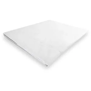 Comparateur de prix : Drap plat en coton PERCALE, par Soleil d'ocre blanc 300 x 260 cm