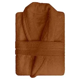 Peignoir en coton 500gr/m2 LAGUNE, par Soleil d'Ocre orange 10/12ans pas cher