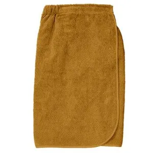 Comparateur de prix : Paréo de bain en coton 82x160 cm lagune moutarde, par Soleil d'Ocre