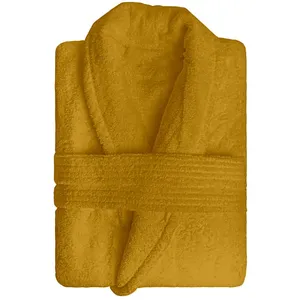 Peignoir en coton 500gr/m2 LAGUNE, par Soleil d'Ocre jaune pas cher