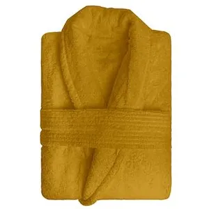 Peignoir en coton 500gr/m2 LAGUNE, par Soleil d'Ocre jaune 14/16ans pas cher