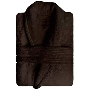 Peignoir en coton 500gr/m2 LAGUNE, par Soleil d'Ocre marron pas cher