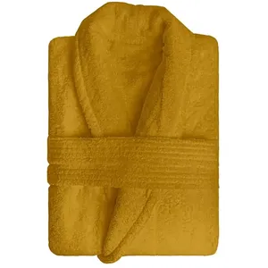 Peignoir en coton 500gr/m2 LAGUNE, par Soleil d'Ocre jaune pas cher