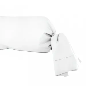 Taie de traversin en coton 85x185 cm PERCALE blanc, par Soleil d'ocre pas cher