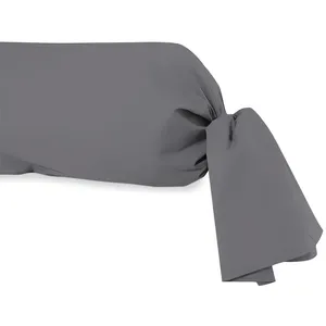 Comparateur de prix : Taie de traversin en coton 57 fils 45x135 cm UNI gris par Soleil docre