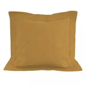 Taie doreiller en coton 57 fils 63x63 cm UNI moutarde par Soleil docre pas cher