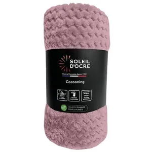Comparateur de prix : Couverture 220x240 cm COCOONING vieux rose, par Soleil d'ocre