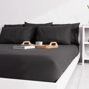 Atmosphère Drap Housse uni 140x190 cm ZZZ Noir pas cher