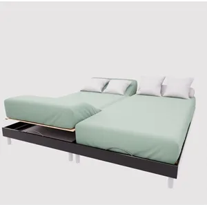 Comparateur de prix : Drap housse TPR en coton 57 fils 2x80x200 cm UNI vert eau, par Soleil ...