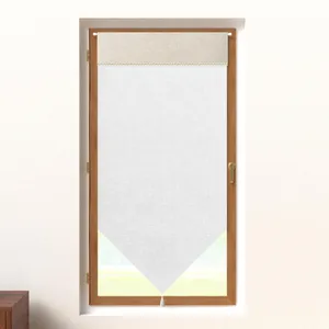 Comparateur de prix : Brise bise en pur coton ELENA, par Soleil d'Ocre ecru 60 x 120 cm