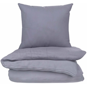 Parure De Lit 260x240 Cm Violet 100% Coton Housse De Couette + 2 Taies D'oreiller 65x65 Cm Tex Home pas cher