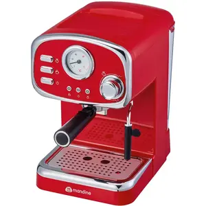 Machine À Espresso Vintage Rouge 1.25l - Mec1100r-24 - Mandine pas cher